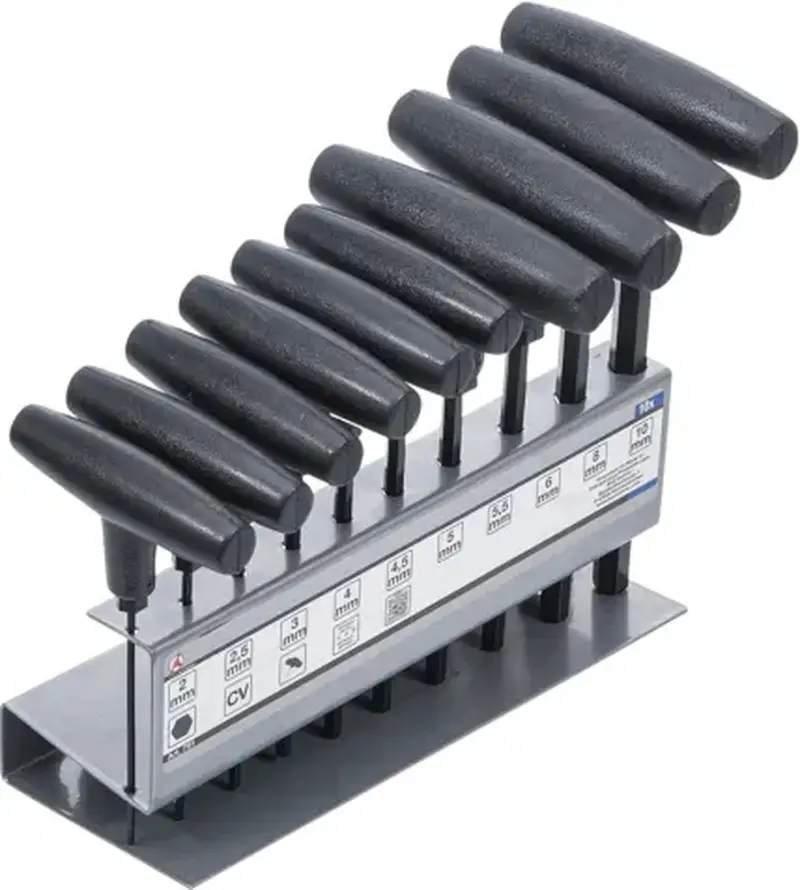 Zástrčné klíče inbus 2 ÷ 10 mm s T-rukojetí. (Sada 10 dílů). BGS 791  (BGS100791)