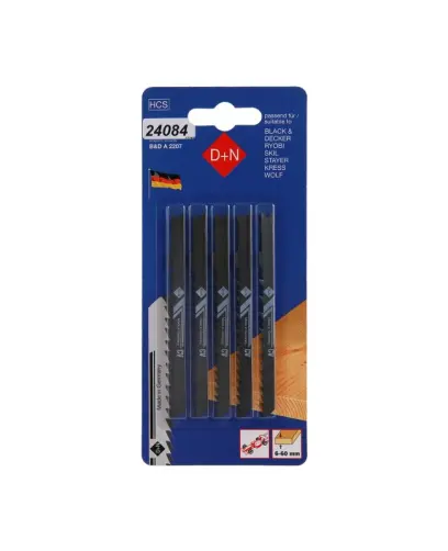 Plátky do přímočaré pilky B&D 5ks 75mm/1,3mm, 12340, Levior 24084 (L24084)