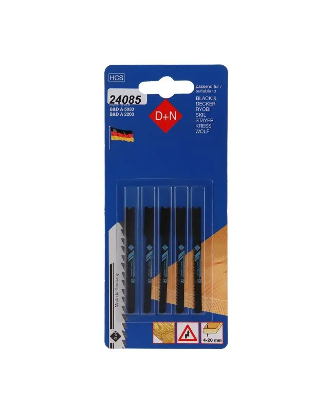 Plátky do přímočaré pilky B&D 5ks 50mm/1mm, 12420, Levior 24085 (L24085)