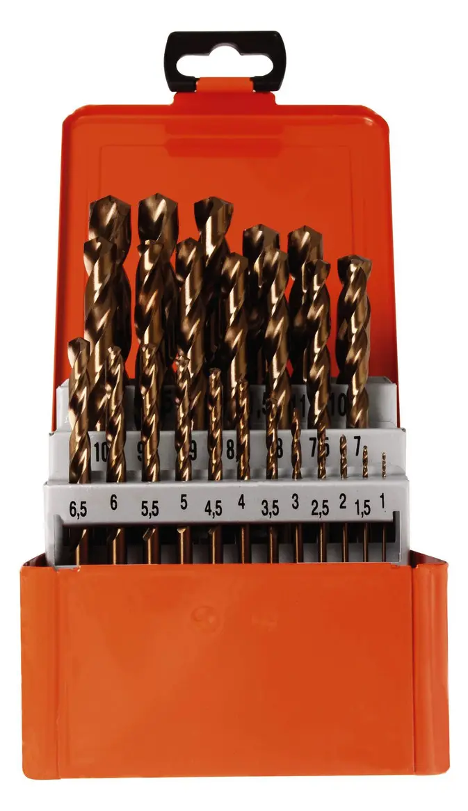 Vrtáky HSS-Co 5% 1 ÷ 10 mm DIN 338 Projahn 60381 Cobalt - 19 ks (DATPJ60381)