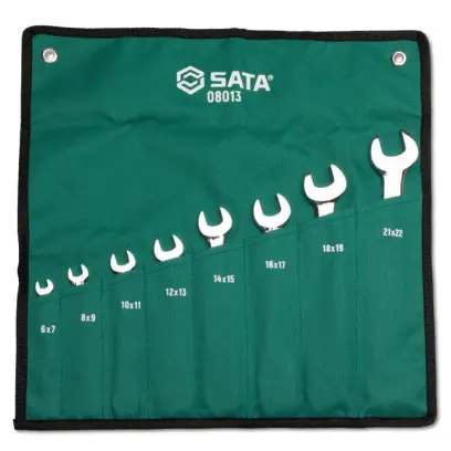 Oboustranné klíče 6 x 7 - 21 x 22 mm SATA Tools - 8 dílů (SATAST08013)