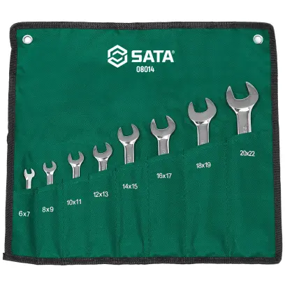 8 ks. Sada metrických klíčů s dvojitým otevřeným k (SATAST08014SJ)