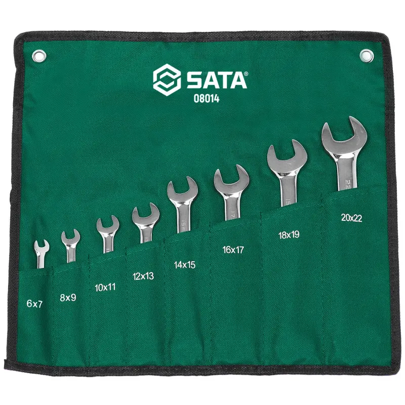 8 ks. Sada metrických klíčů s dvojitým otevřeným k (SATAST08014SJ)