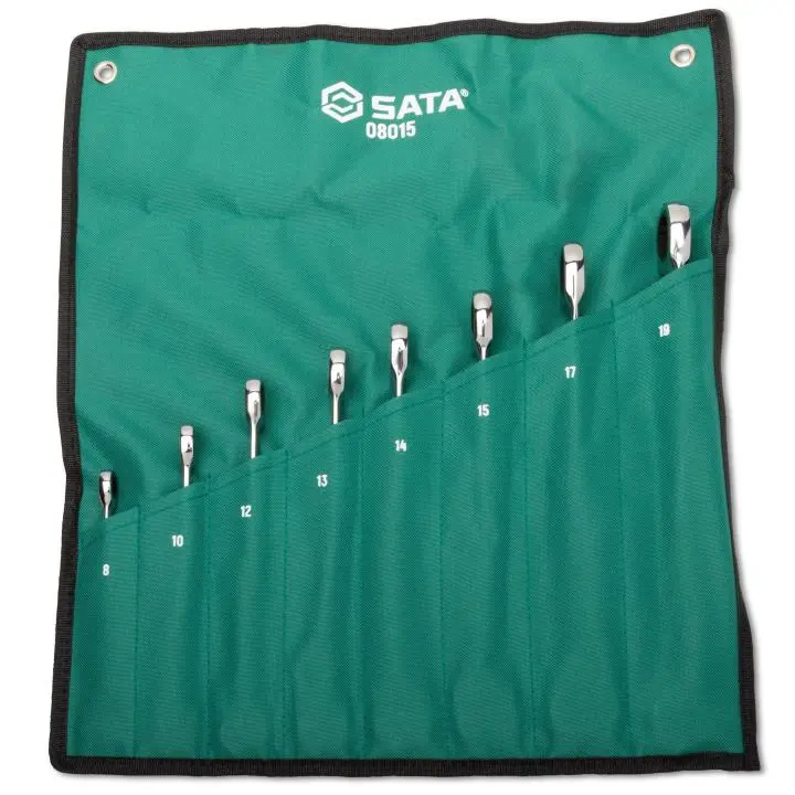 Očkoploché ráčnové klíče 8 ÷ 19 mm XL X-Beam® SATA ST08015SJ (Sada 8 dílů) (SATAST08015SJ)