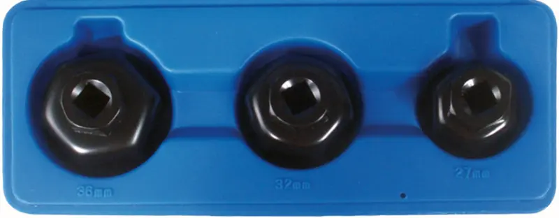 Klíče na olejové filtry 1/2" BGS101037, sada 3 díly (27-32-36 mm), VW-Audi-BMW-Mercedes (BGS101037)