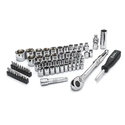 65 ks. Sada nástrčných hlavic 1/4" a 3/8" s pohone (SATAST09011SJ)