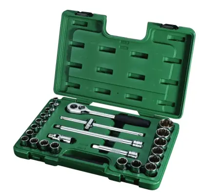 24 ks. Sada metrických nástrčných hlavic 1/2" s 12 (SATAST09060SJ)