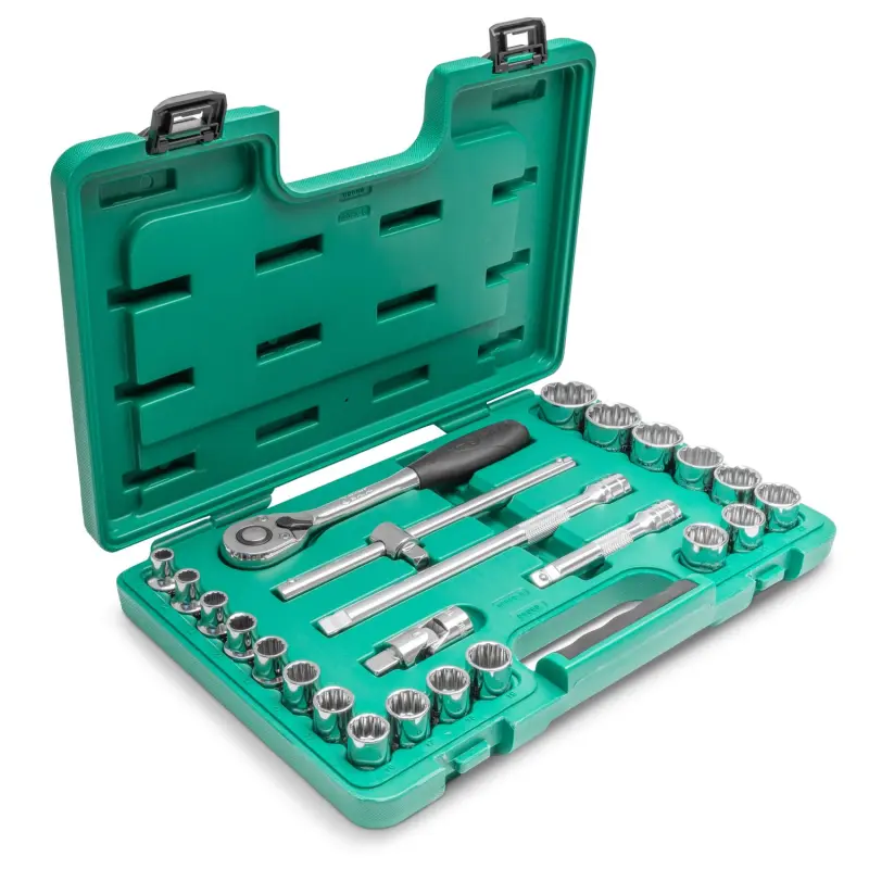 24 ks. Sada metrických nástrčných hlavic 1/2" s 12 (SATAST09060SJ)