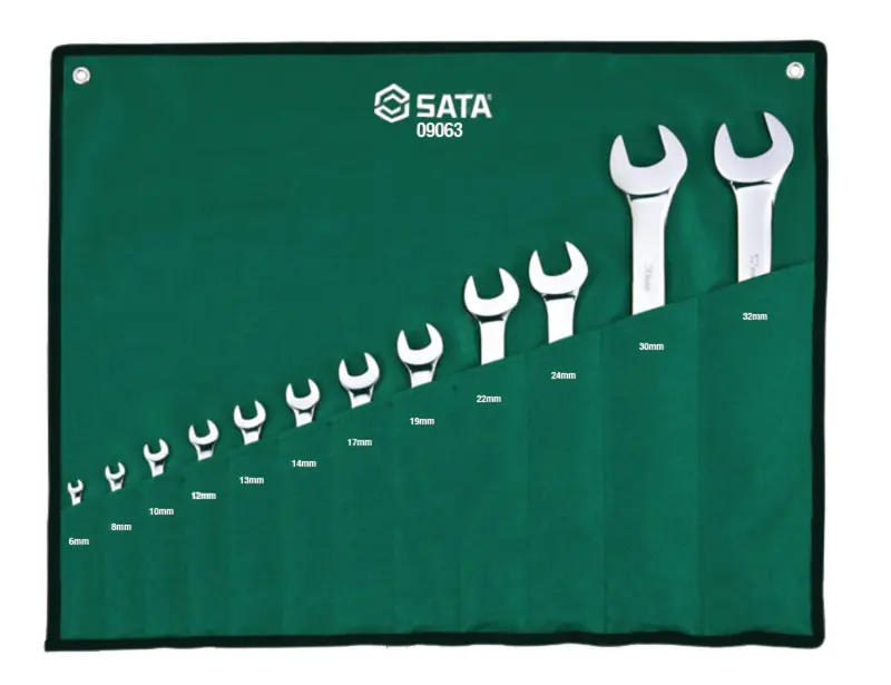 12 ks. Sada metrických kombinovaných klíčů - 6, 8, (SATAST09063)