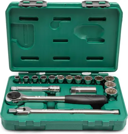 17 Ks. Sada metrických nástrčných hlavic 1/2" s 12 (SATAST09086SJ)