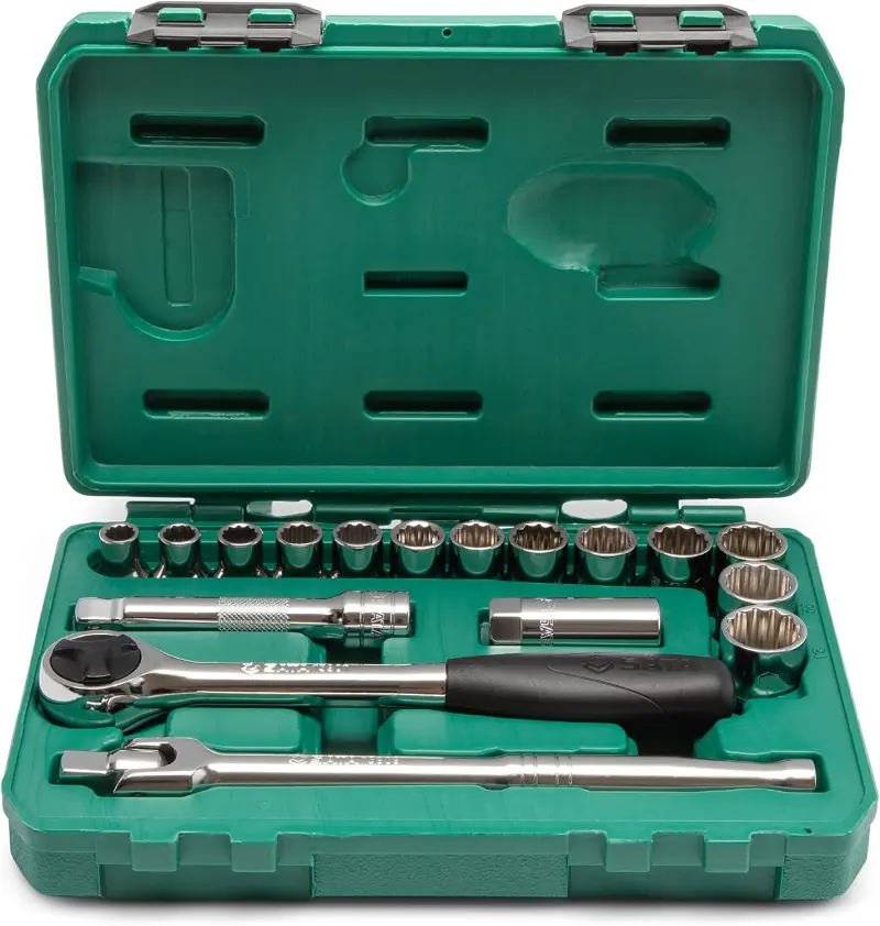 17 Ks. Sada metrických nástrčných hlavic 1/2" s 12 (SATAST09086SJ)