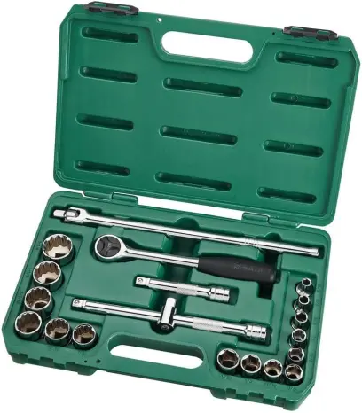 20 ks. Sada nástrčných hlavic 1/2" s 6 a 12 hroty (SATAST09087SJ)