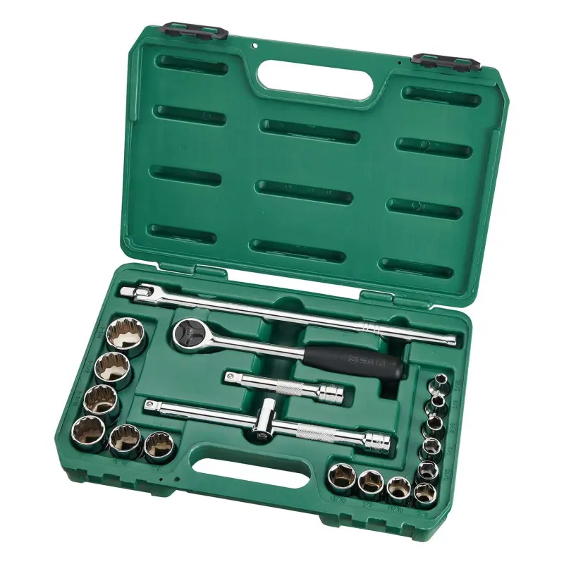 20 ks. Sada nástrčných hlavic 1/2" s 6 a 12 hroty (SATAST09087SJ)