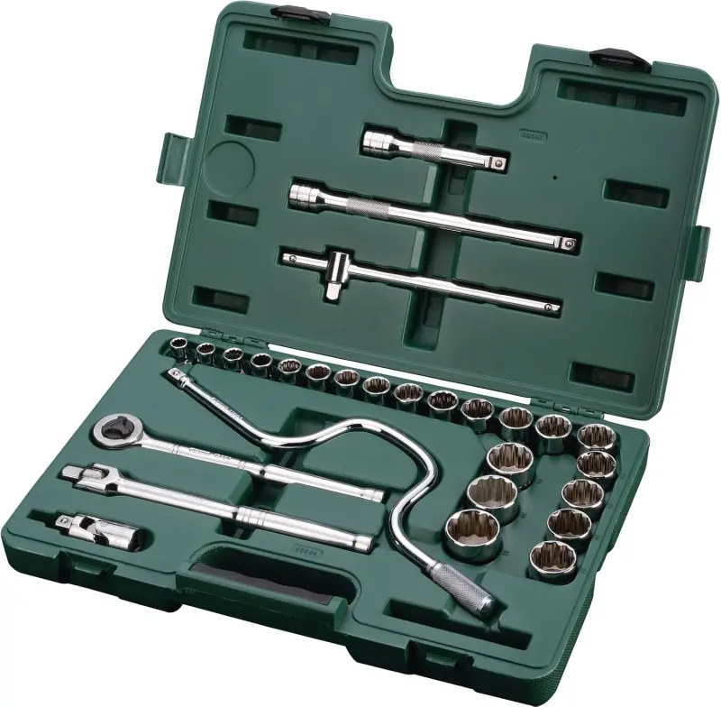 28 ks. Sada metrických nástrčných hlavic 1/2" s 12 (SATAST09090SJ)