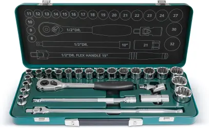 Gola sada 1/2" 8 ÷ 32 mm, 12hranná SATA Tools -  25 dílů (SATAST09092ME-12)