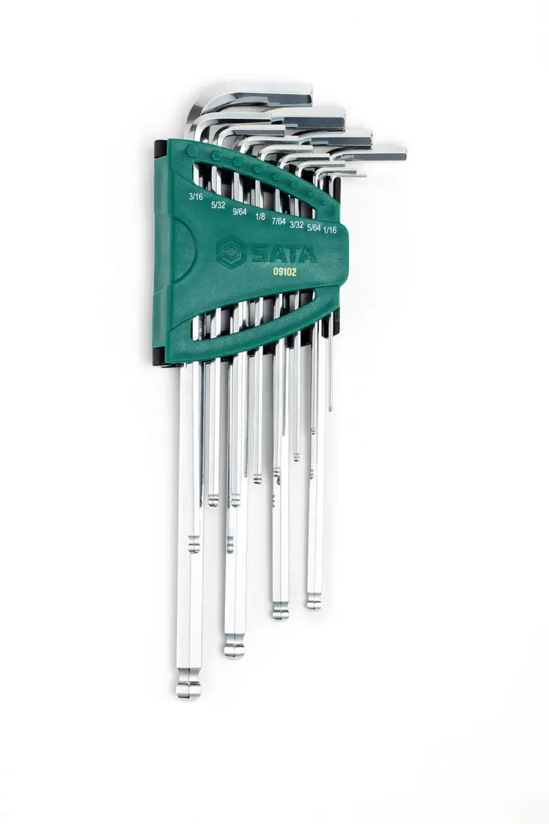 Sada 12 ks. Sada šestihranných klíčů SAE s extra d (SATAST09102SJ)