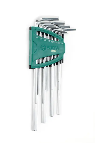 12 ks. Sada extra dlouhých šestihranných klíčů SAE (SATAST09104SJ)