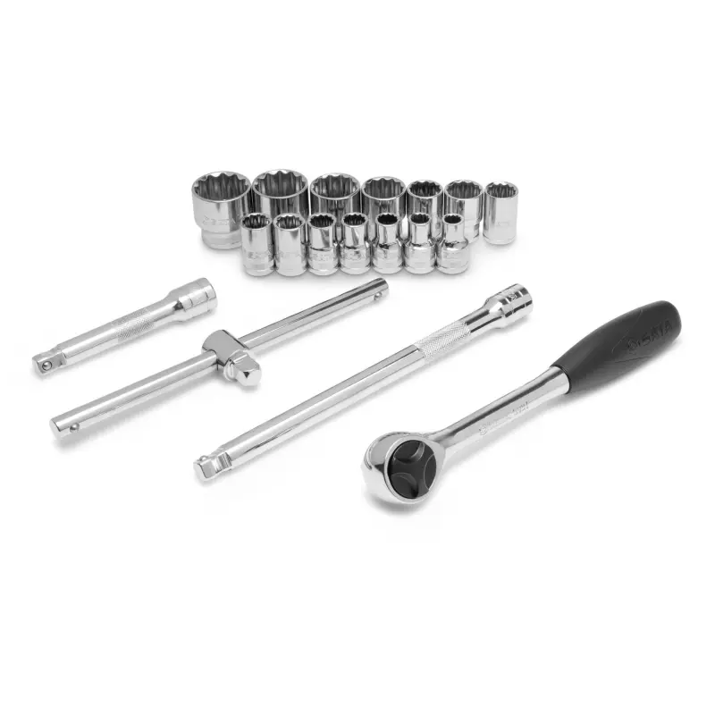 18 ks. Sada metrických nástrčných hlavic s 12 hrot (SATAST09203SJ)