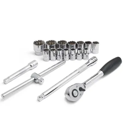 18 kusů. Sada metrických nástrčných hlavic 1/2" s (SATAST09204SJ)