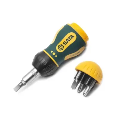 Ráčnová bitová rukojeť 1/4" Stubby SATA ST09348 (Sada 6 dílů) (SATAST09348)