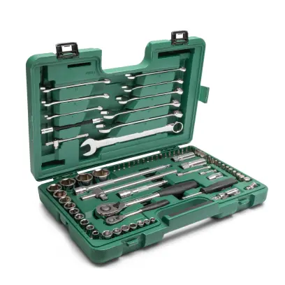 76 ks. Sada metrických klíčů s 1/4" a 1/2" pohonem (SATAST09519SJ)