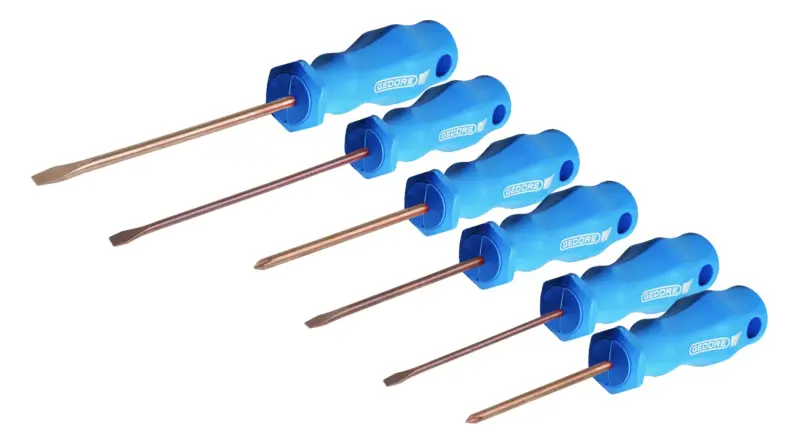 Dílenské šroubováky PL a PH Gedore 0800002C. Nejiskřivé (ATEX) Sada 6 ks (GED0800002C)