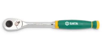 Rychloupínací chromová ráčna s komfortní rukojetí 3/8" Drive 72T (SATAST12971G)