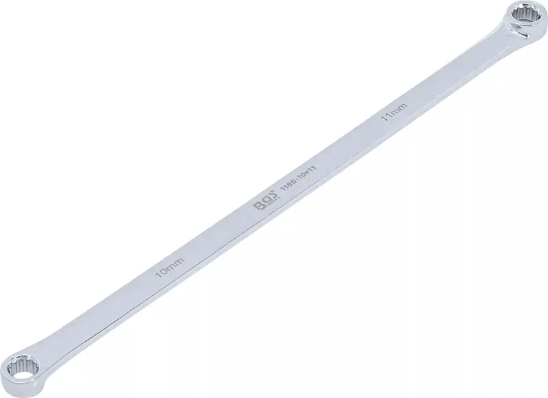 Oboustranný očkový klíč 10 x 11 mm BGS101186-10x11, prodloužený (BGS101186-10x11)