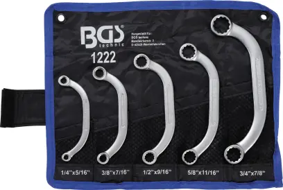 BGS 1222 Očkové klíče palcové, C profil 1/4 ÷ 7/8" (Sada 5 dílů) (BGS101222)
