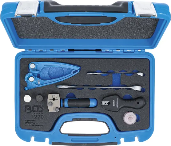 Pertlovací, ohýbací a oddělovací nářadí BGS101270 pro brzdová vedení 4,75 mm (Sada 6 dílů v kufříku) (BGS101270)