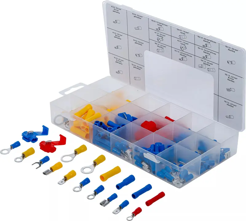 Kabelová oka, konektory, spojky BGS1014105 Sortiment 160 dílů (BGS1014105)