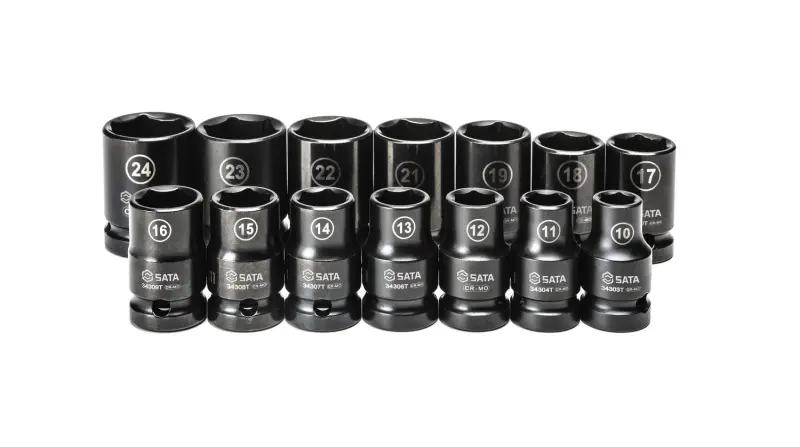 14 ks. Sada metrických tenkostěnných nástrčných hl (SATAST34397T)