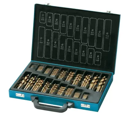 Vrták HSS TiN 1 ÷ 6 mm. Sada 130-dílů (BER411024)