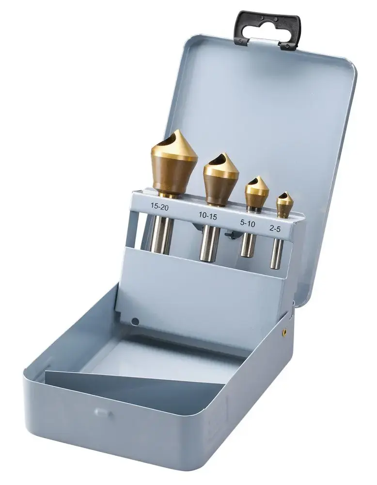 Kuželové záhlubníky HSS Bernardo 2 ÷ 20 mm, 90°, TiN (Sada 4 díly) (BER411080)