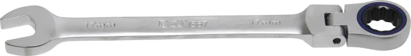 BGS 1567 Očkoplochý klíč 17 mm s ráčnou, kloubový (BGS101567)