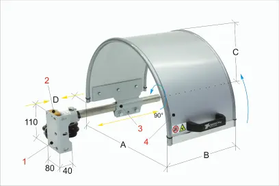 Ochranný kryt pro soustruhy Bernardo PTO 03/300 (BER571066)