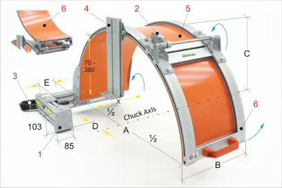 Ochranný kryt  pro velké soustruhy PTO 04/080  (BER571072)