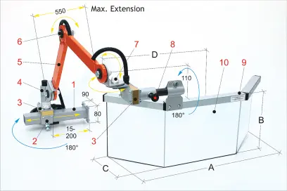 Bezpečnostní zařízení pro frézky PFR 02/625/SX-levé  (BER571132)