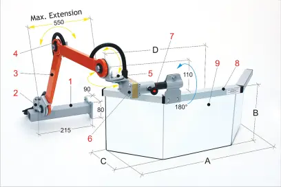 Bezpečnostní zařízení pro frézky PFR 03/625/SX-levé  (BER571134)