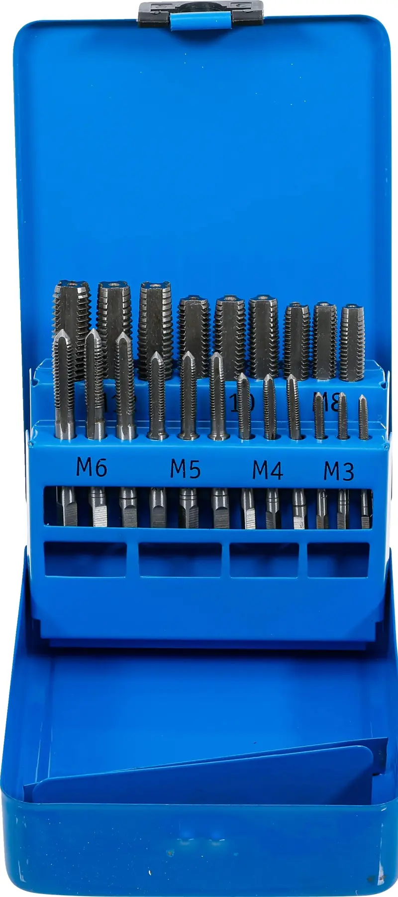 Závitníky sadové ruční sada M3 ÷ M12 BGS101924, HSS. Sada 21 dílů (BGS101924)