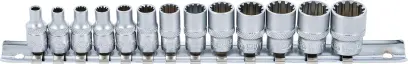Nástrčné hlavice 1/4" 4,5 ÷ 14 mm GEARLOCK. (Sada 13 dílů). BGS 2150 (BGS102150)