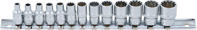 Nástrčné hlavice 1/4" 4,5 ÷ 14 mm GEARLOCK. (Sada 13 dílů). BGS 2150 (BGS102150)