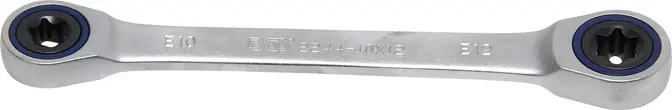 Oboustranný očkový klíč (E-profil) E10 x E12 s ráčnou BGS102244-10x12 (BGS102244-10x12)