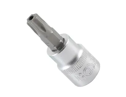 Zástrčná bitová hlavice 3/8" T-profil T45 s otvorem. BGS 2597 (BGS102597)