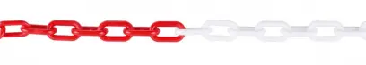 Řetěz plastový 6mm/25m červeno-bílý (L51450)