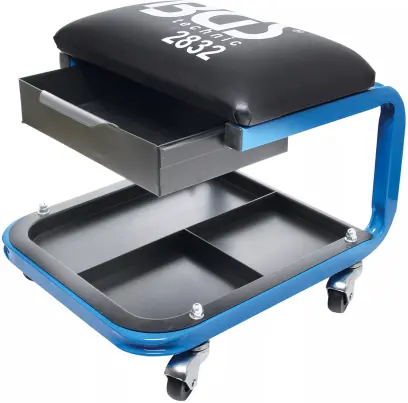 Pojízdná pracovní židle BGS102832 (zásuvka, odkládací plocha) (BGS102832)