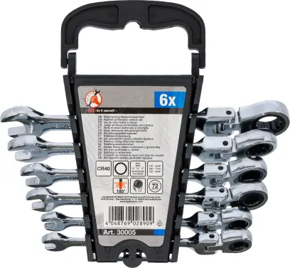 BGS 30005 Palcové očkoploché ráčnové klíče Kraftmann 1/4 ÷ 9/16". Sada 6 dílů (BGS1030005)