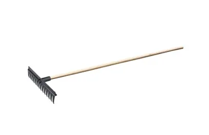 Hrábě plastové s násadou 160cm, 14 zubů, Levior 61142 (L61142)