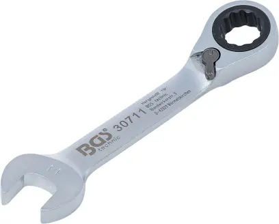 BGS 30711 Očkoplochý klíč 11 mm s ráčnou, extra krátký (BGS1030711)
