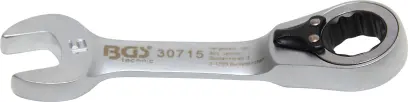 BGS 30715 Očkoplochý klíč 15 mm s ráčnou, extra krátký (BGS1030715)